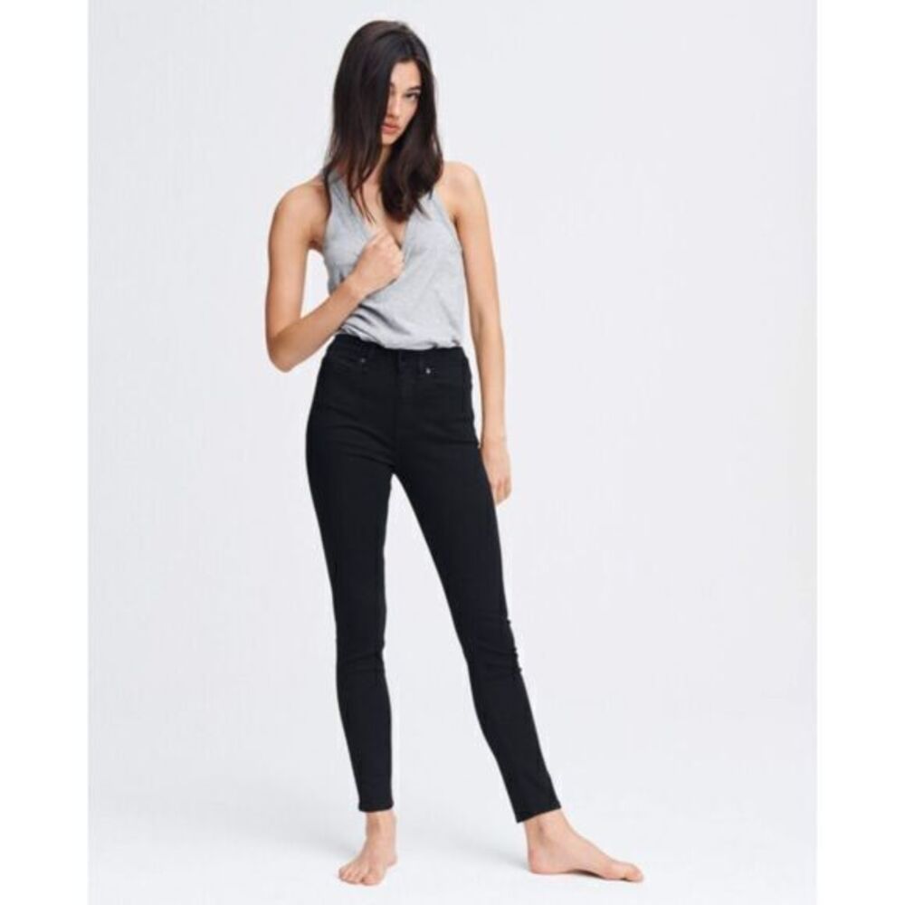 RAG & BONE Black Nina High-Rise Skinny Jeans